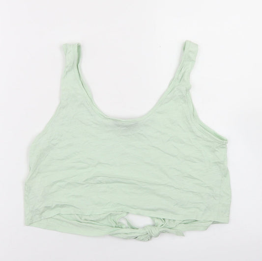 Womens UK Size 8 New Look Green Cropped Tank