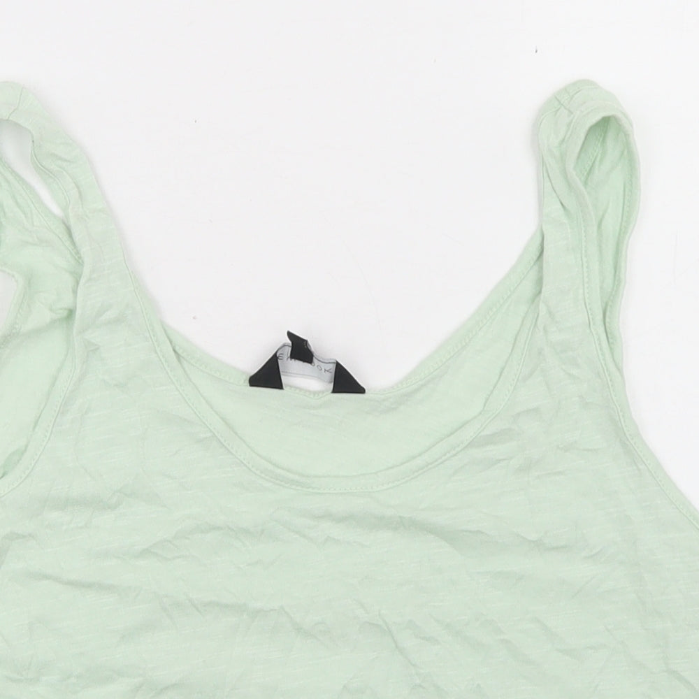 Womens UK Size 8 New Look Green Cropped Tank