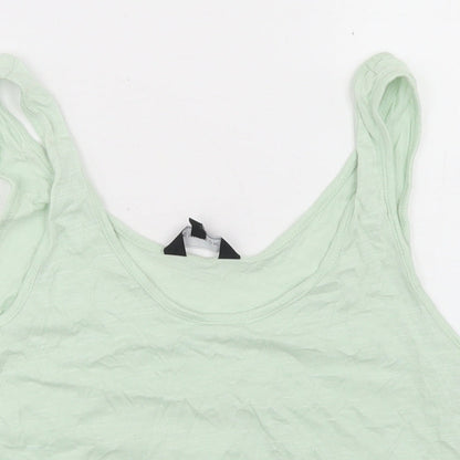 Womens UK Size 8 New Look Green Cropped Tank