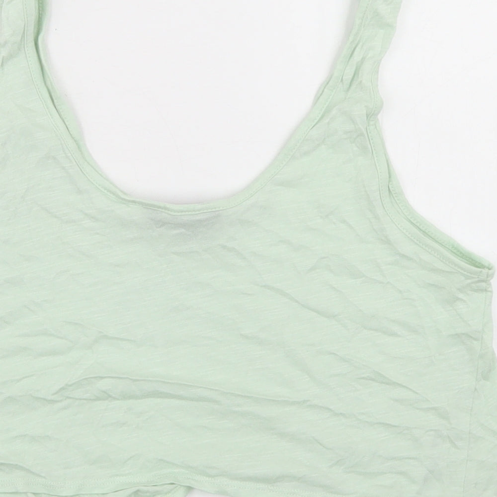 Womens UK Size 8 New Look Green Cropped Tank