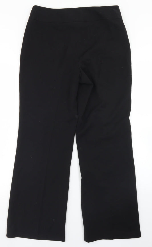 Vogue Womens Black  Polyester Dress Pants Trousers Size 10 L28 in Regular Button