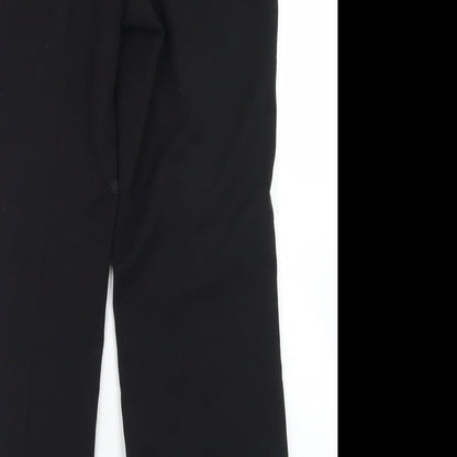 Vogue Womens Black  Polyester Dress Pants Trousers Size 10 L28 in Regular Button