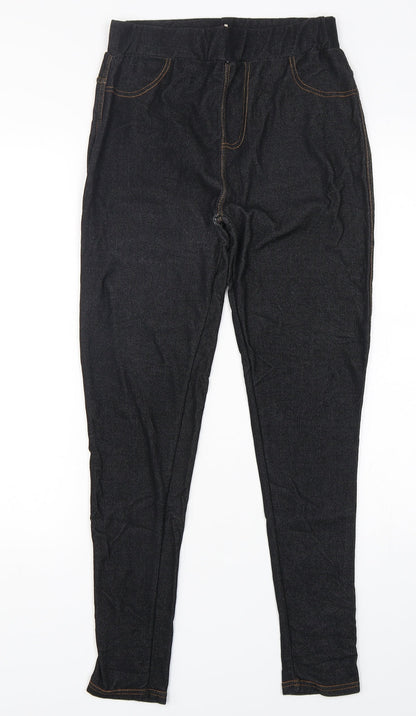 Krisp Womens Black  Viscose Jegging Jeans Size M L28 in Regular