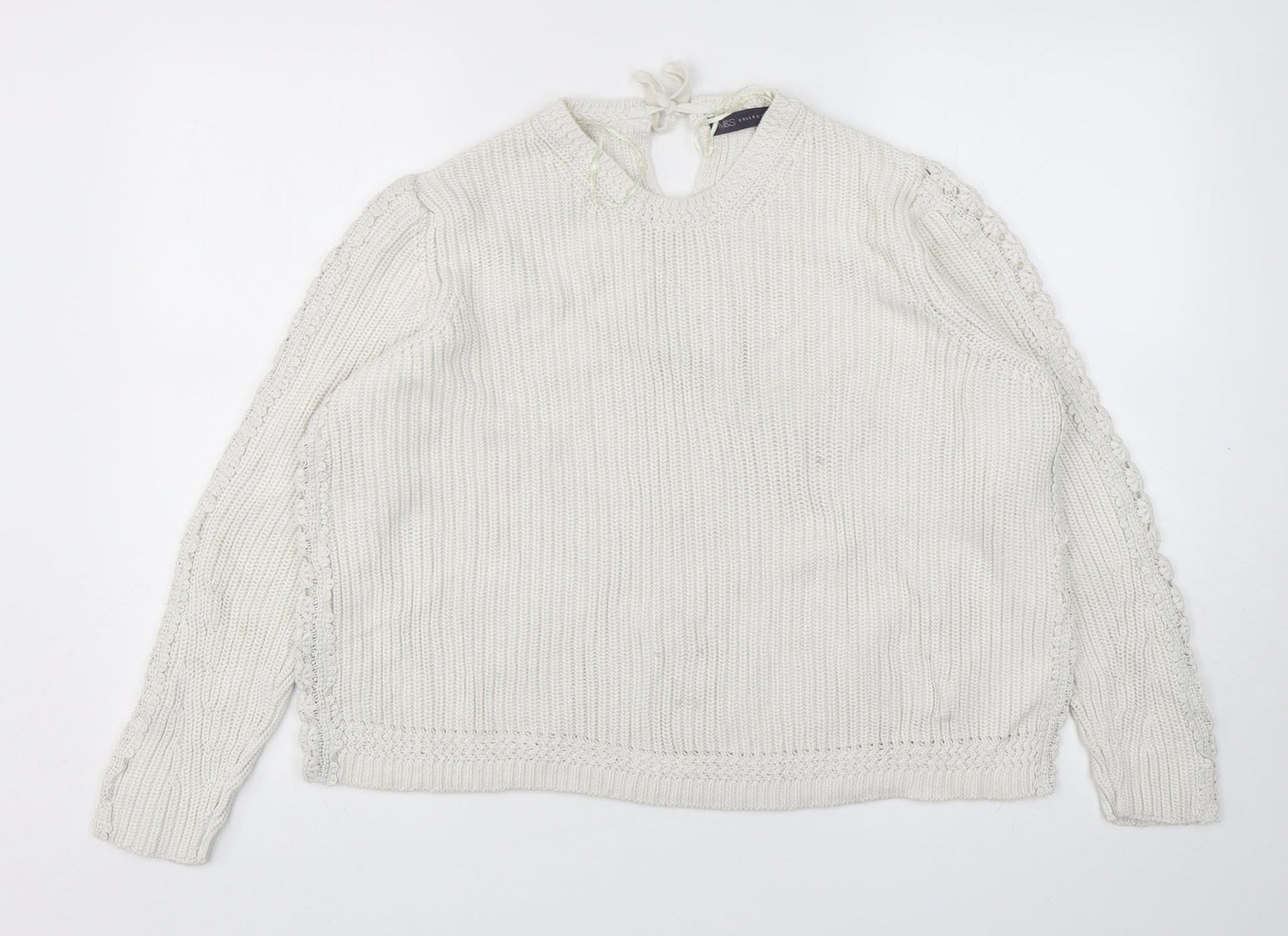Womens UK Size XL Marks and Spencer White Pullover Jumper