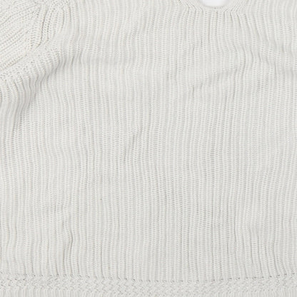 Womens UK Size XL Marks and Spencer White Pullover Jumper