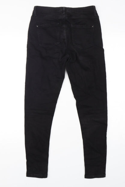 Dorothy Perkins Womens Black  Cotton Skinny Jeans Size 8 L28 in Regular