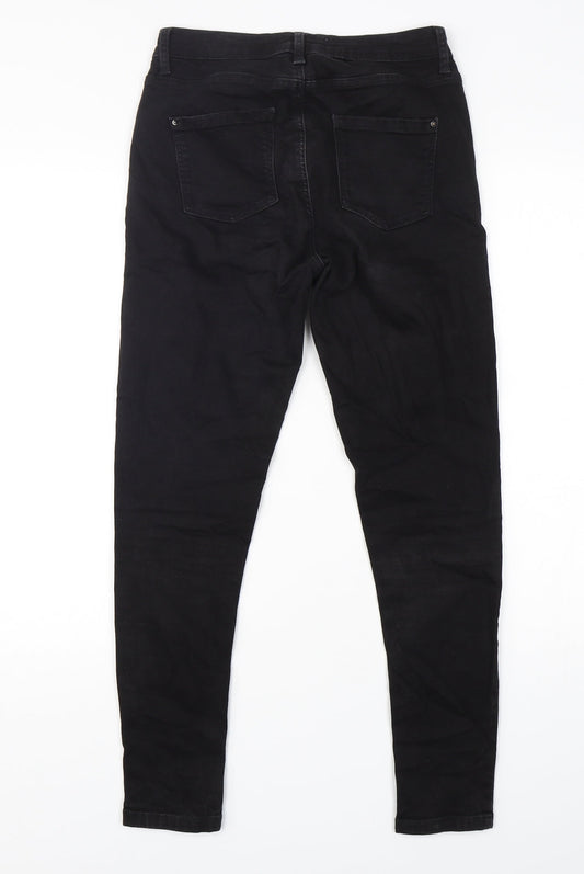 Dorothy Perkins Womens Black  Cotton Skinny Jeans Size 8 L28 in Regular