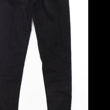 Dorothy Perkins Womens Black  Cotton Skinny Jeans Size 8 L28 in Regular