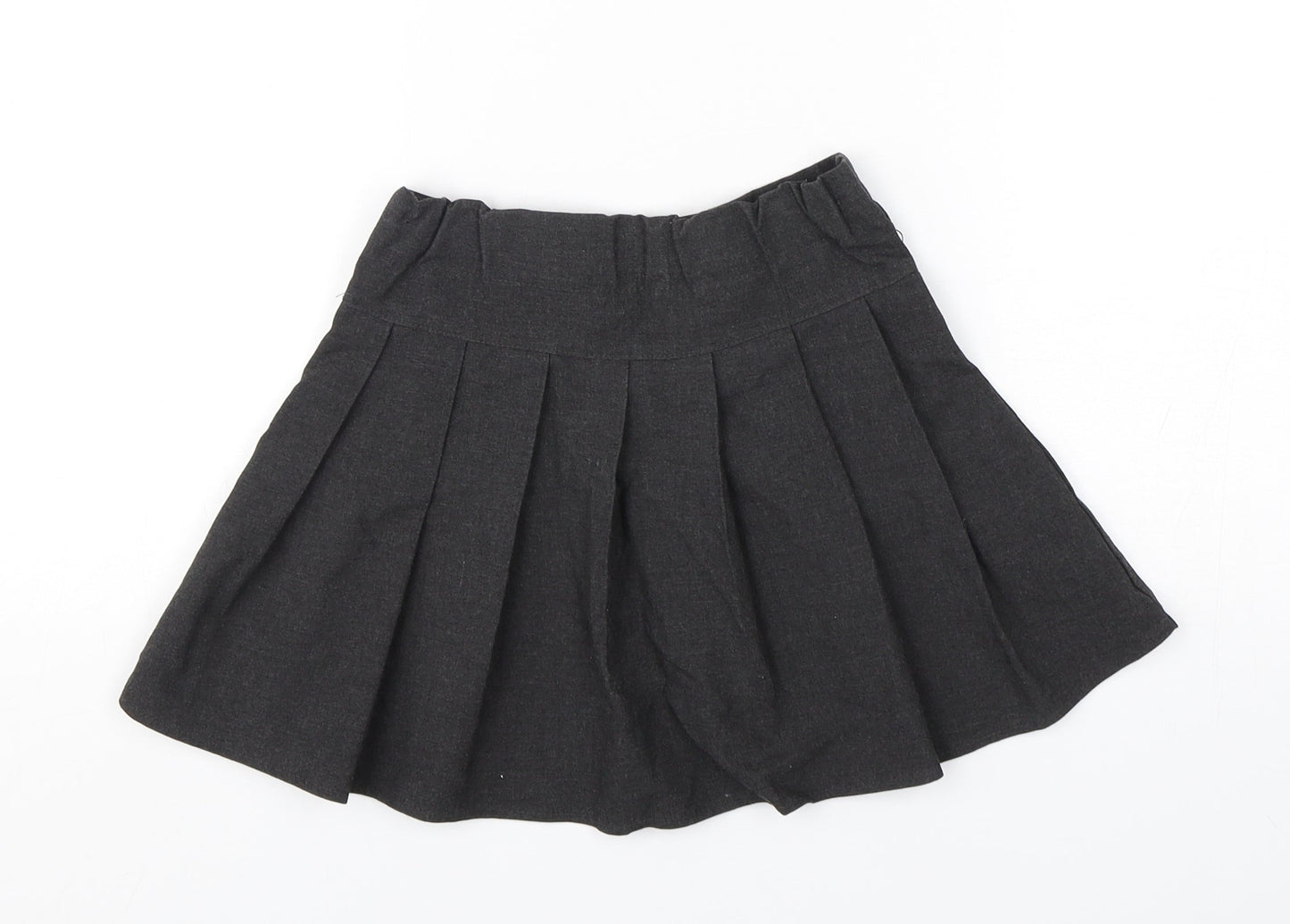 F&F Girls Grey  Polyester Pleated Skirt Size 5-6 Years  Regular