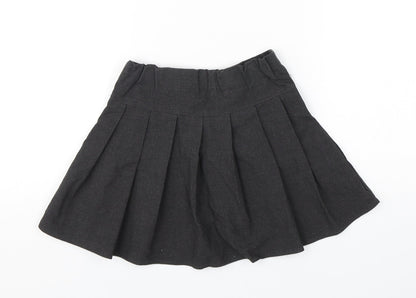 F&F Girls Grey  Polyester Pleated Skirt Size 5-6 Years  Regular