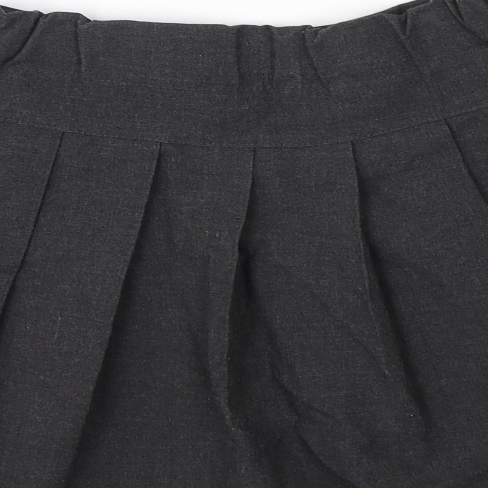 F&F Girls Grey  Polyester Pleated Skirt Size 5-6 Years  Regular