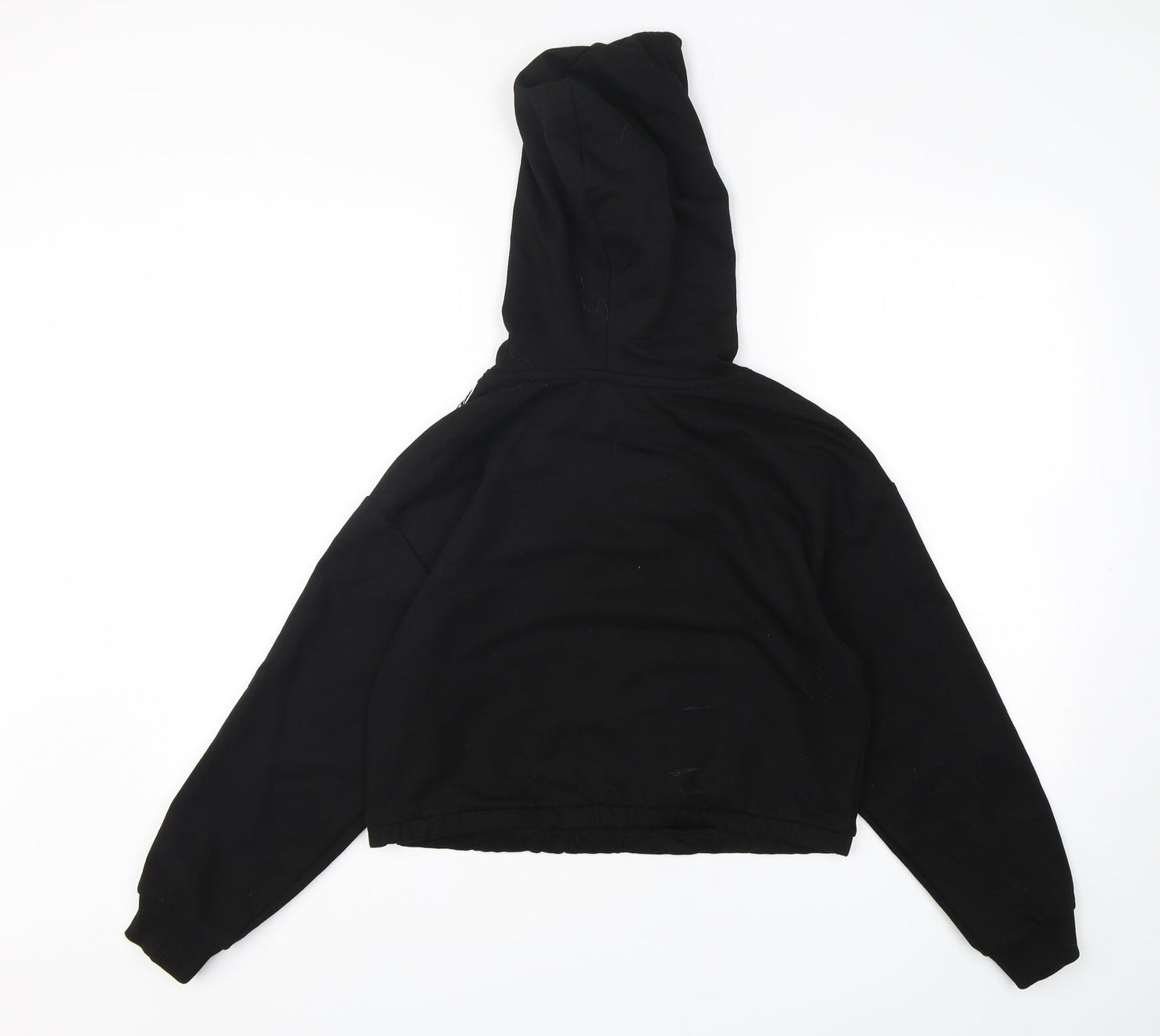 Brave Soul  Womens Black Animal Print Cotton Pullover Hoodie Size XS  Pullover - Cropped