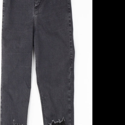 Topshop Womens Black  Cotton Skinny Jeans Size 26 in L30 in Regular
