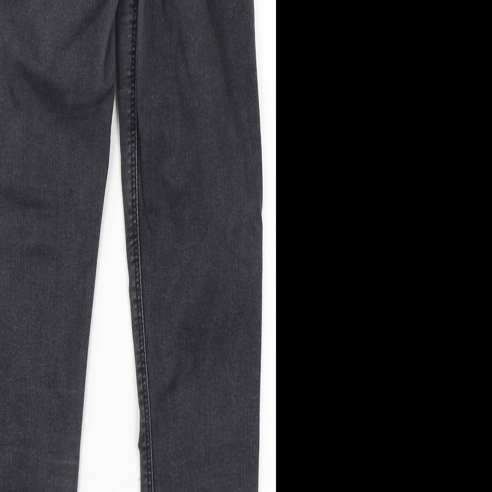 Topshop Womens Black  Cotton Skinny Jeans Size 26 in L30 in Regular