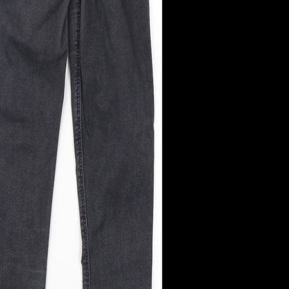 Topshop Womens Black  Cotton Skinny Jeans Size 26 in L30 in Regular