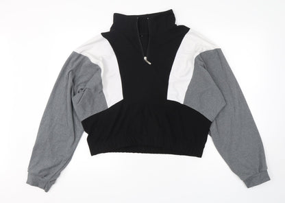 Shein  Womens Multicoloured  Polyester Pullover Sweatshirt Size XL  Pullover - Cropped