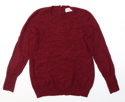 Womens UK Size M SAVIOR Red Pullover Jumper