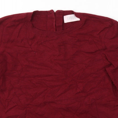 Womens UK Size M SAVIOR Red Pullover Jumper