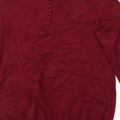Womens UK Size M SAVIOR Red Pullover Jumper