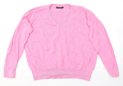 Womens UK Size L Dunnes Stores Pink Pullover Jumper