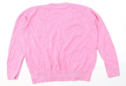 Womens UK Size L Dunnes Stores Pink Pullover Jumper