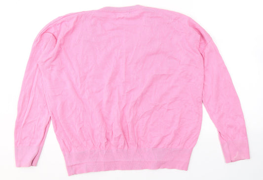 Womens UK Size L Dunnes Stores Pink Pullover Jumper