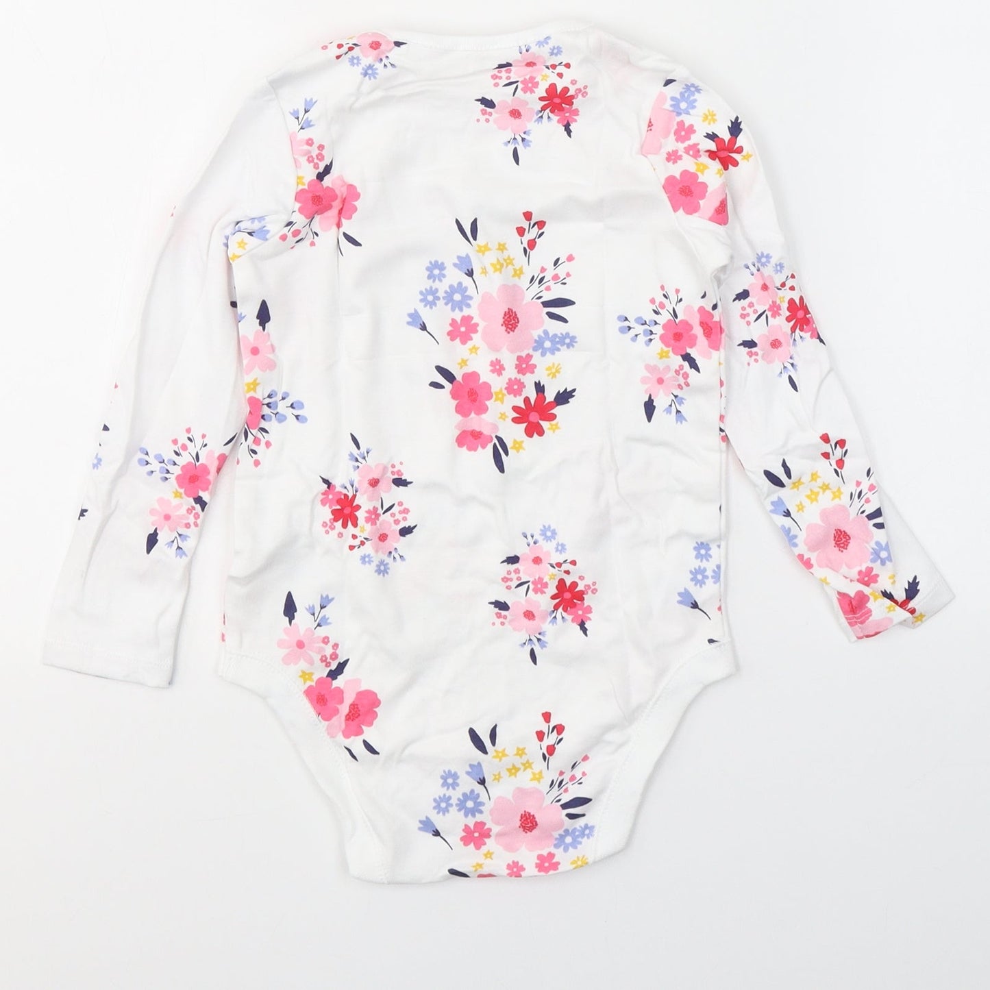 F&F Girls White  Cotton Babygrow One-Piece Size 36 Months