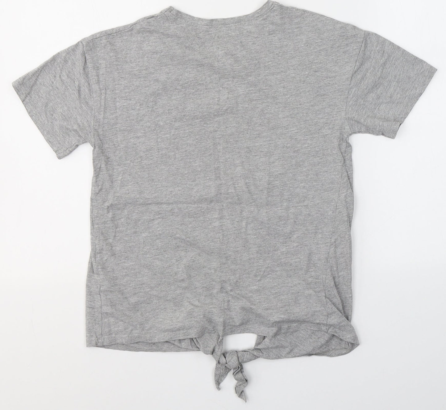 Womens UK Size 6 New Look Grey Basic T-Shirt