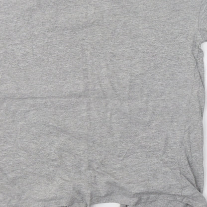 Womens UK Size 6 New Look Grey Basic T-Shirt