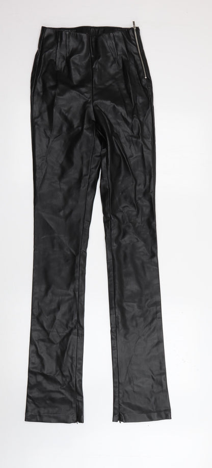 Womens UK Size 24 in Zara Regular Fit  Black Trousers