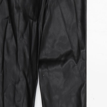 Womens UK Size 24 in Zara Regular Fit  Black Trousers