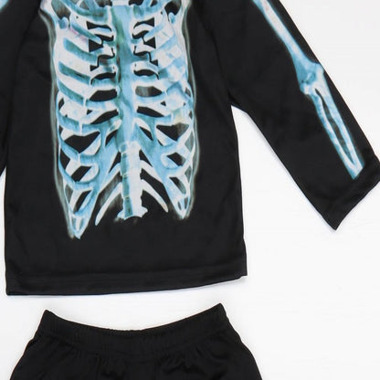 George Baby Black  Polyester Shorts Set Outfit/Set Size 12 Months   - Skeleton Fancy Dress