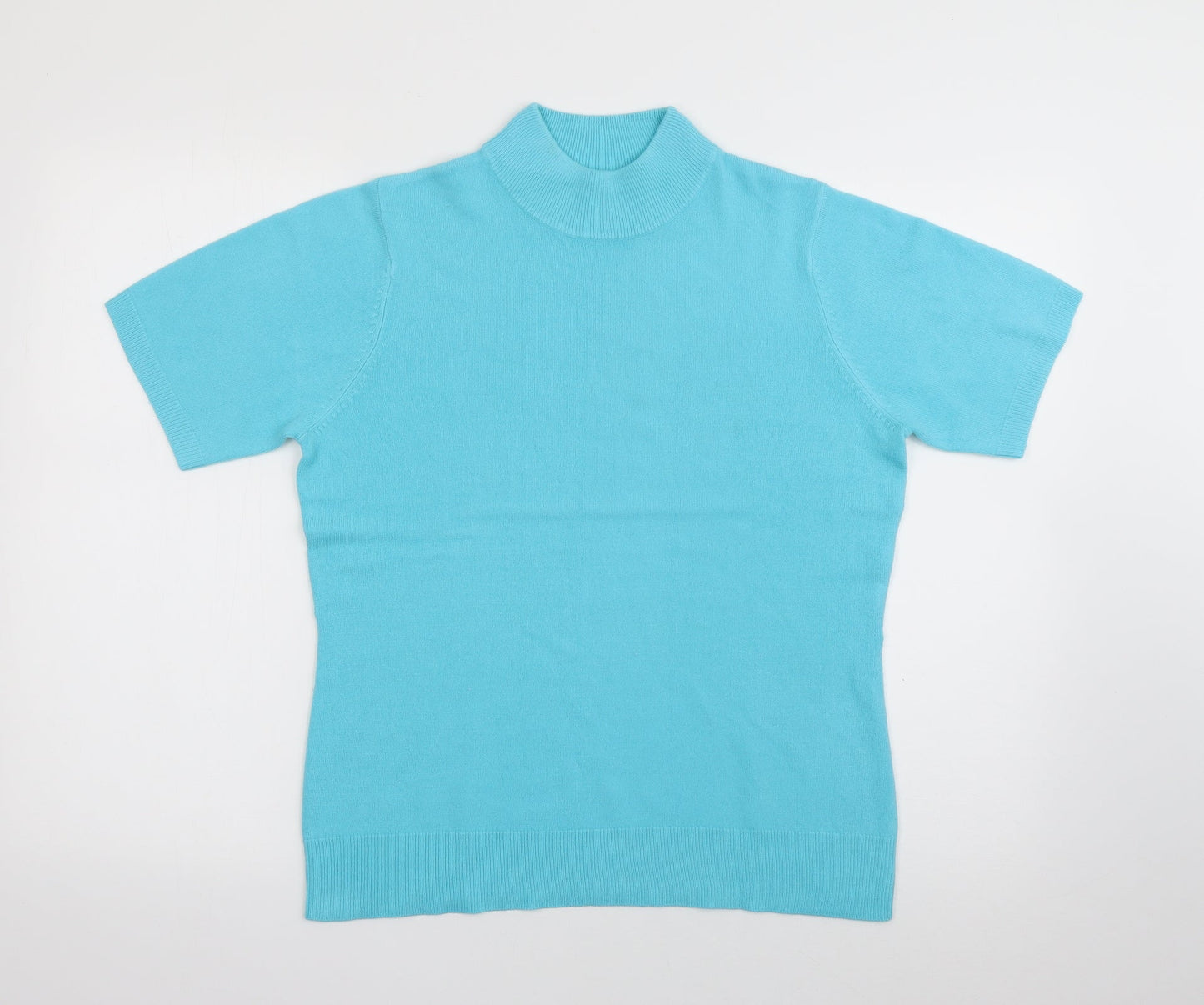 Womens UK Size 12 BHS Blue Jersey T-Shirt