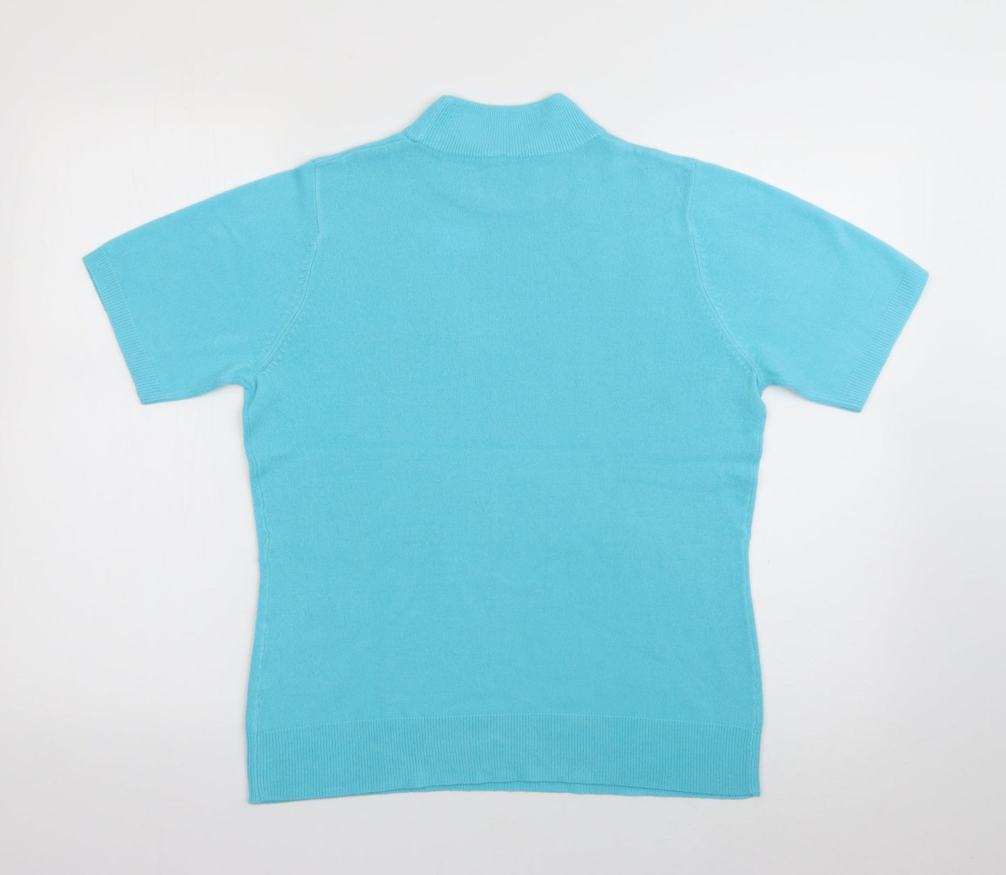 Womens UK Size 12 BHS Blue Jersey T-Shirt