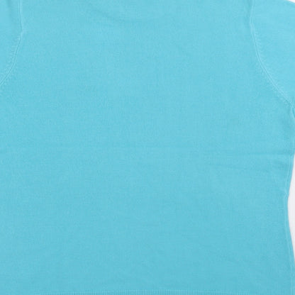 Womens UK Size 12 BHS Blue Jersey T-Shirt