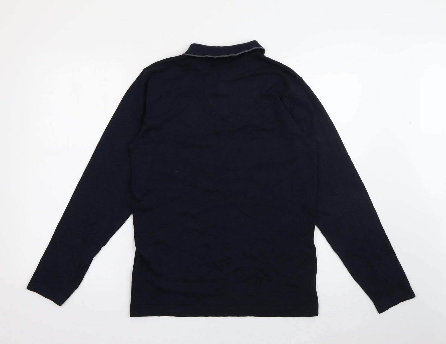 Easy Mens Blue  Polyester  Polo Size M Collared