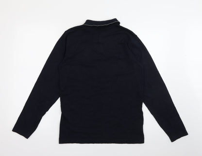 Easy Mens Blue  Polyester  Polo Size M Collared