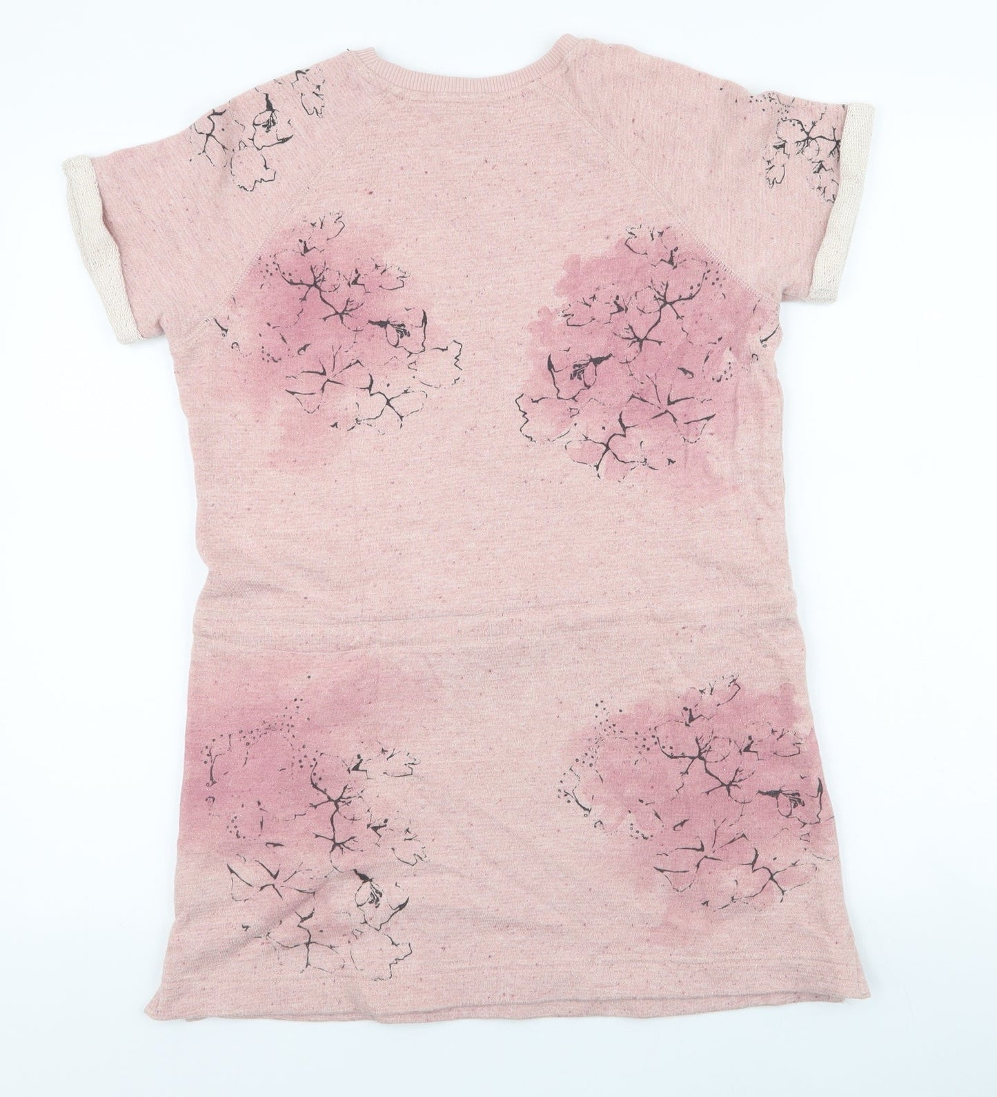 NEXT Girls Pink Floral Cotton Pullover Sweatshirt Size 10 Years  Pullover