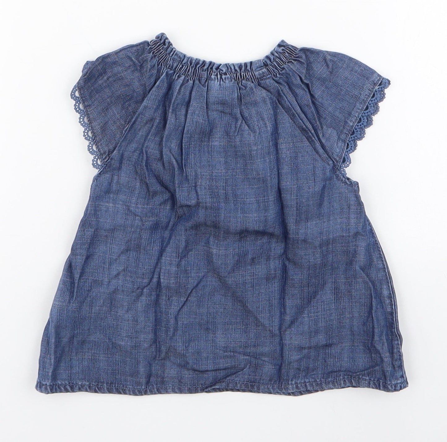 NEXT Girls Blue  Modal A-Line  Size 3-6 Months  Round Neck Pullover