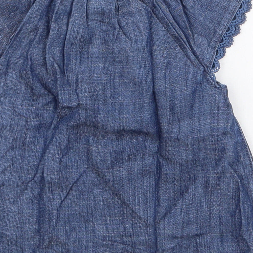 NEXT Girls Blue  Modal A-Line  Size 3-6 Months  Round Neck Pullover