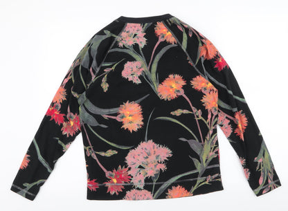 NEXT Womens Black Floral Polyester Top Pyjama Top Size S