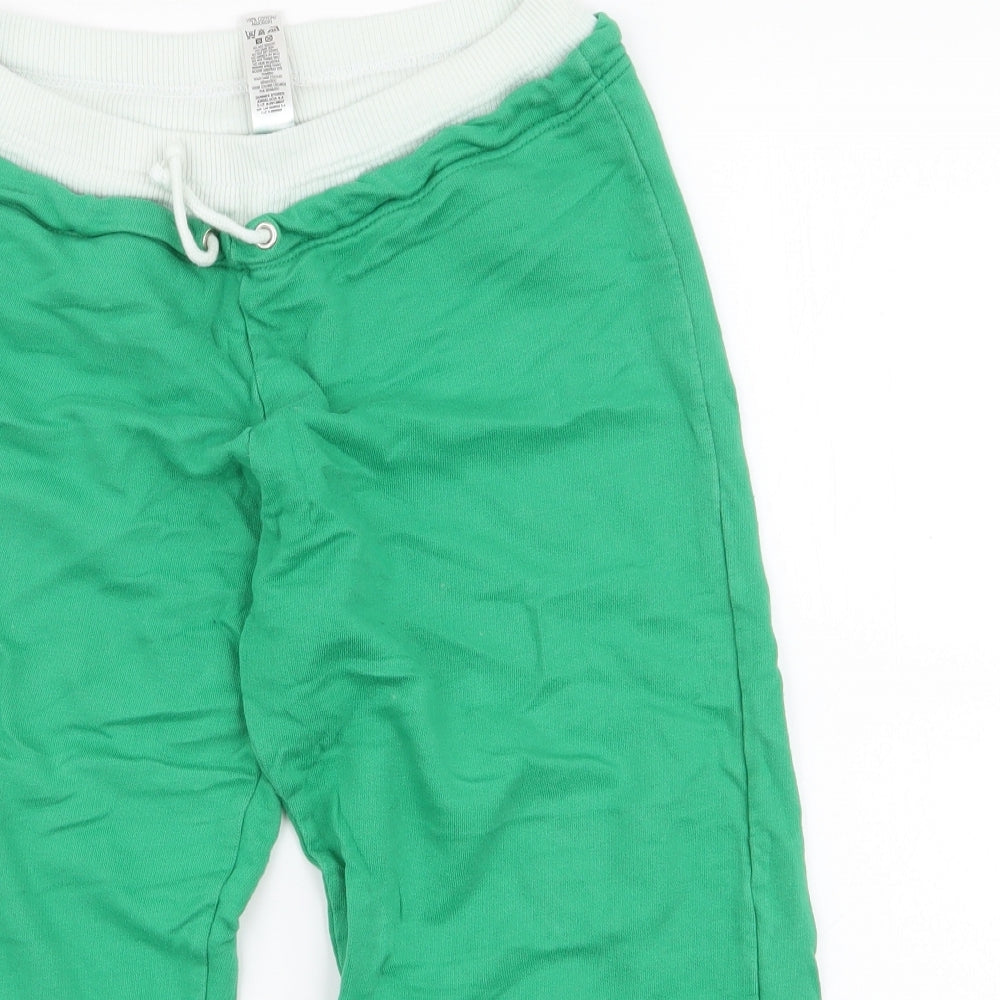 Dunnes Stores Mens Green  Cotton Sweat Shorts Size 26  Regular Drawstring