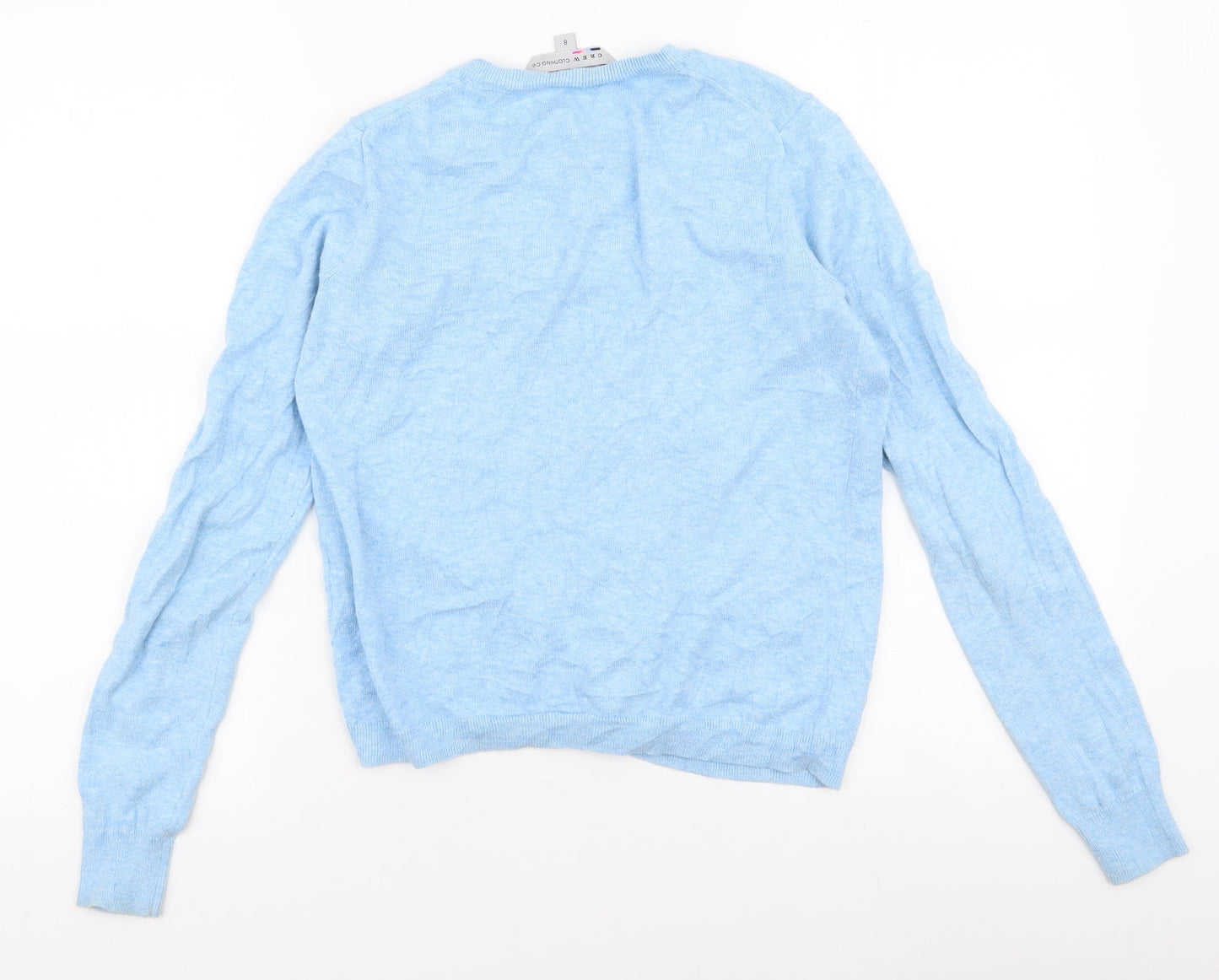 Crew Clothing Womens Blue Round Neck  Cotton Cardigan Jumper Size 8