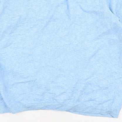 Crew Clothing Womens Blue Round Neck  Cotton Cardigan Jumper Size 8