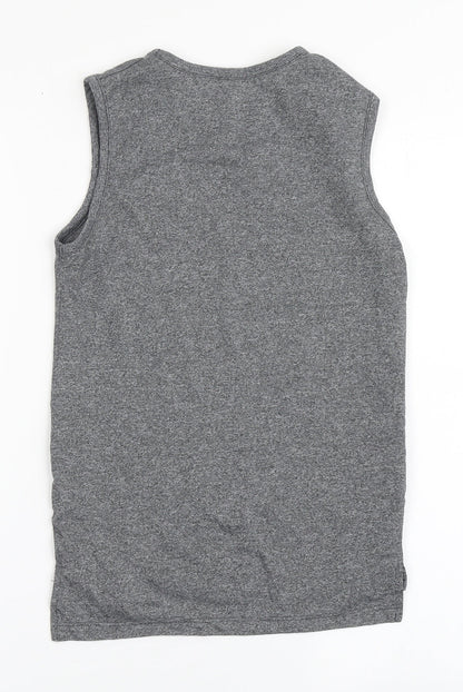 Primark Boys Grey  Polyester Basic Tank Size 9-10 Years Round Neck Pullover - NYC
