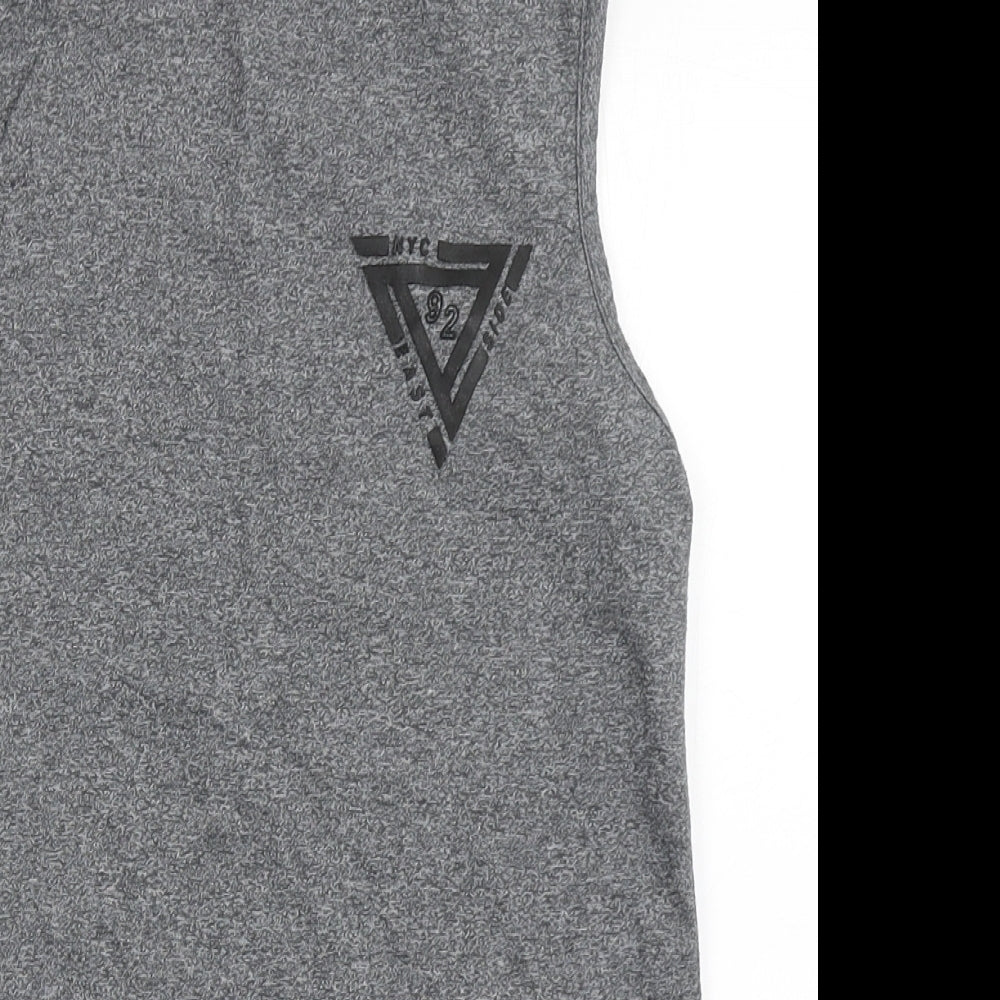 Primark Boys Grey  Polyester Basic Tank Size 9-10 Years Round Neck Pullover - NYC