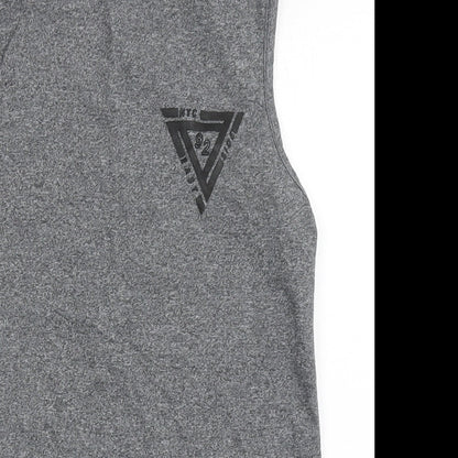 Primark Boys Grey  Polyester Basic Tank Size 9-10 Years Round Neck Pullover - NYC