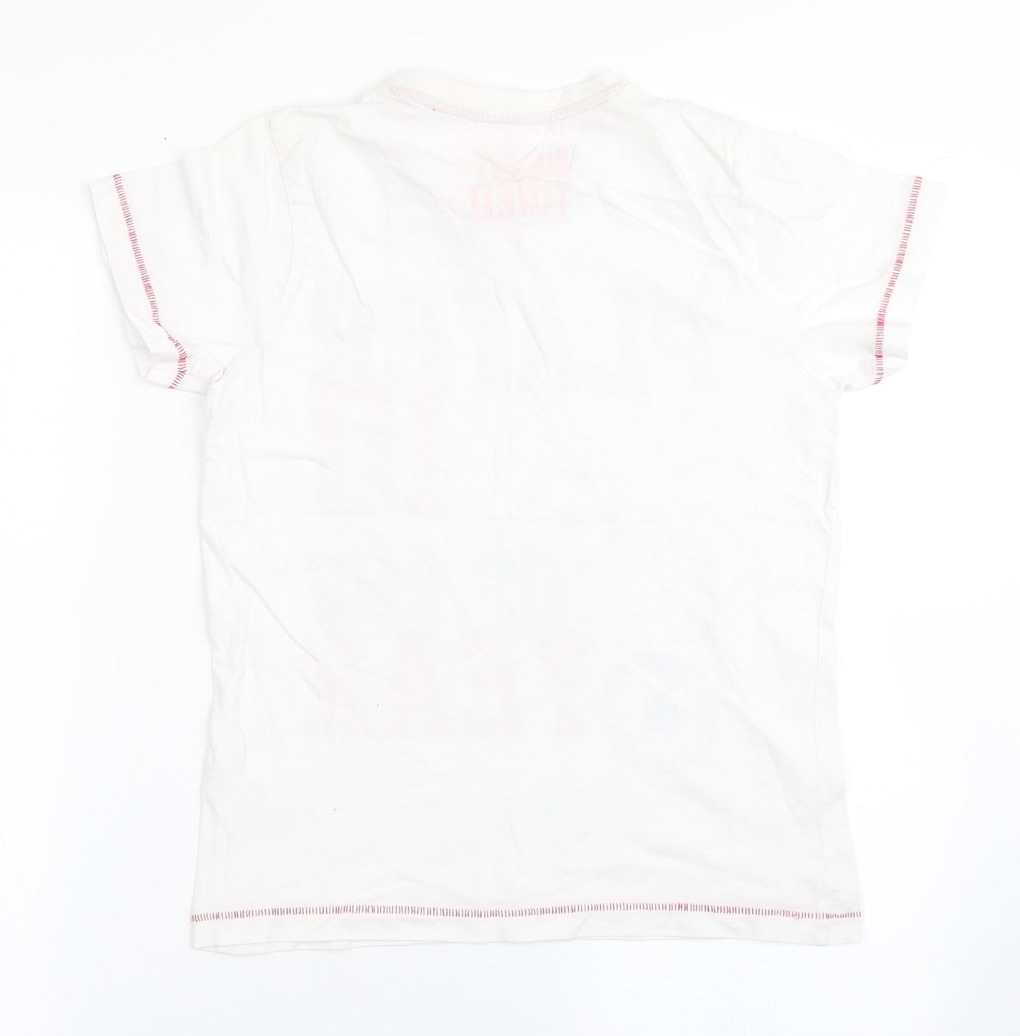 Matalan Boys White  100% Cotton Basic T-Shirt Size 11 Years Round Neck Pullover - Football