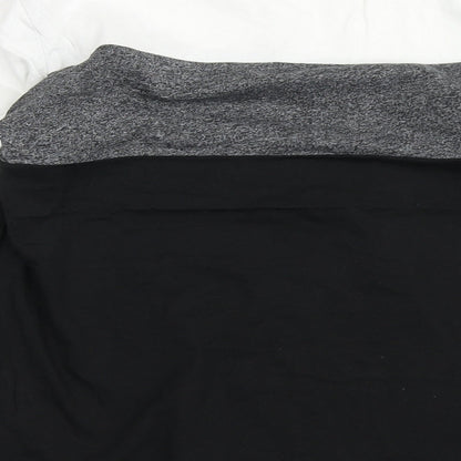 George Boys Black Striped Cotton Basic T-Shirt Size 10-11 Years Round Neck Pullover