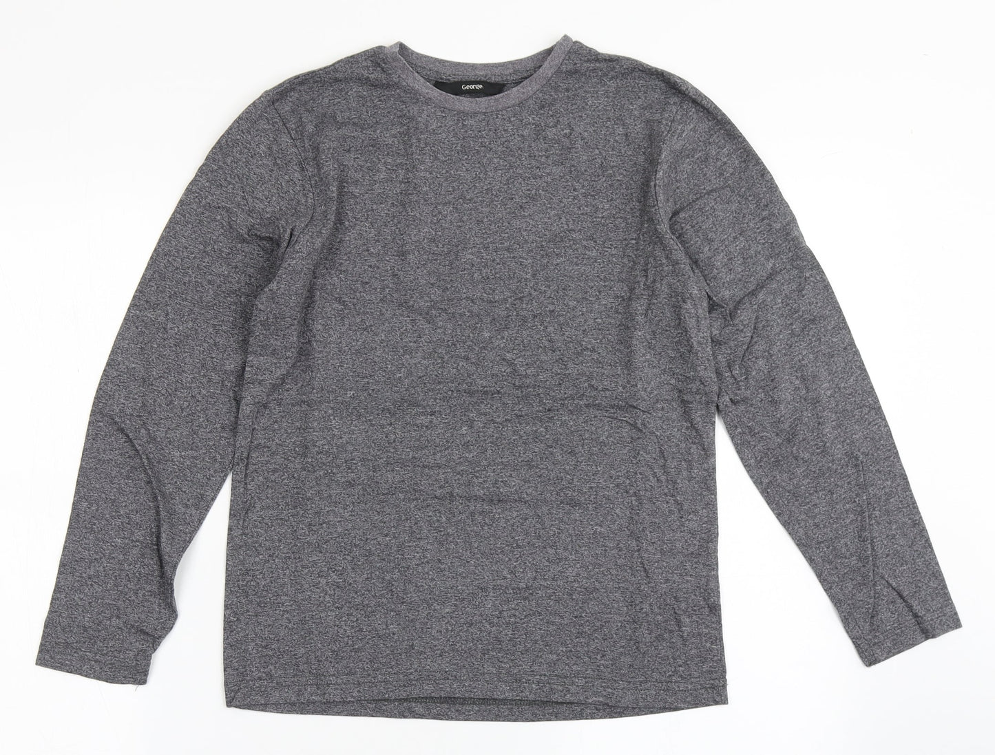 George Boys Grey  Polyester Basic T-Shirt Size 10-11 Years Round Neck Pullover